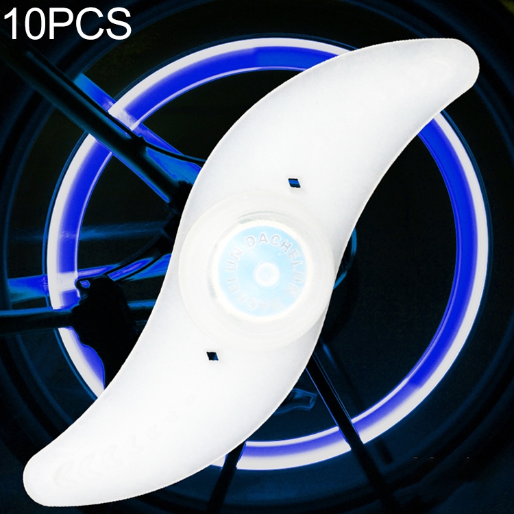 

10 PCS Bicycle Hot Wheels Spoke Light Willow Lamp(Blue Light)