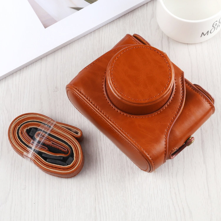 

Full Body Camera PU Leather Case Bag with Strap for FUJIFILM X10 / X20(Brown)