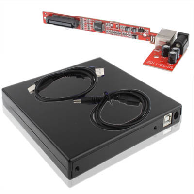 

USB 2.0 Universal Notebook External 12.7mm CD/DVD IDE Port Optical Drive Box Kit(Black)