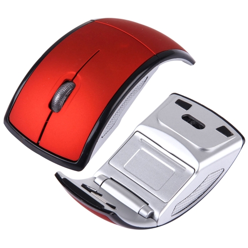 

Wireless 2.4GHz 800-1200-1600dpi Snap-in Transceiver Folding Wireless Optical Mouse / Mice(Red)