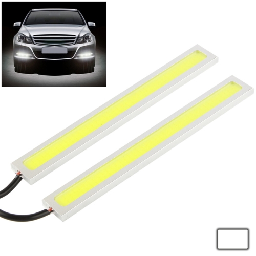 

2 x 6W DIY White LED Daytime Running Light / DRL Lamp, Length: 17cm(Silver)