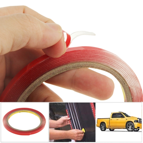 

10 PCS Universal Car Transparent Double Sided Adhesive Tape, Width: 6mm(Red)