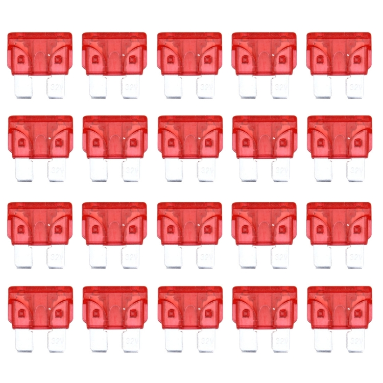 

100 PCS Auto Mini Blade Fuse (10A) , DC 12V(Red)