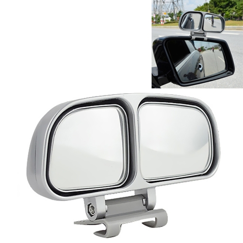 

Right Side Rear View Blind Spot Mirror Universal adjustable Wide Angle Auxiliary Mirror(Silver)