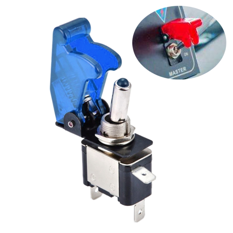 

Flip Cover Nitrous Arming Switch with Blue LED Indicator (Vehicle DIY), Blue