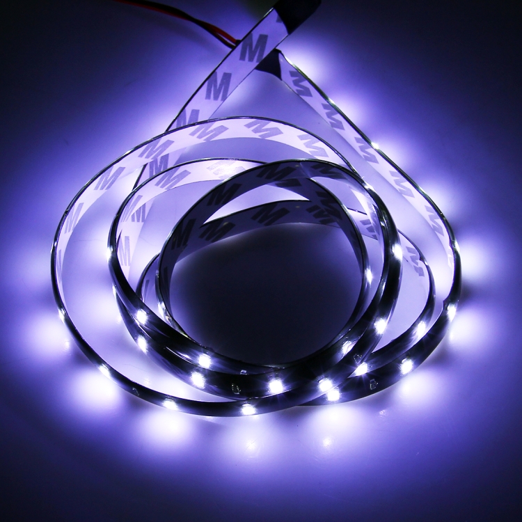 

10 PCS 60cm 30 LED Waterproof Flexible Car Strip Light, DC 12V(Purple Light)