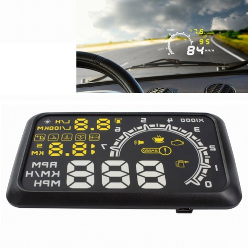 

W02 5.5 inch Car OBDII HUD Fuel Consumption Warning System Vehicle-mounted Head Up Display Projector with LED