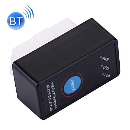 

M1 Bluetooth V1.5 OBDII Diagnostic Scanner CAN ELM327 Scan Tool Check Engine Light Car Code Reader with Switch, Supports ISO9141, KWP2000, J1850 VPW, J1850 PWM, CAN