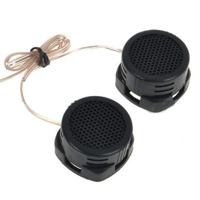 

High Efficiency 500W Mini Dome Tweeter Speakers for Car Audio System (Pair)(Black)