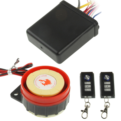 Waterproof Motorcycle Remote Control Alarm System, Free Adjustment of Sensitivity, Working Frequency: 315MHZ