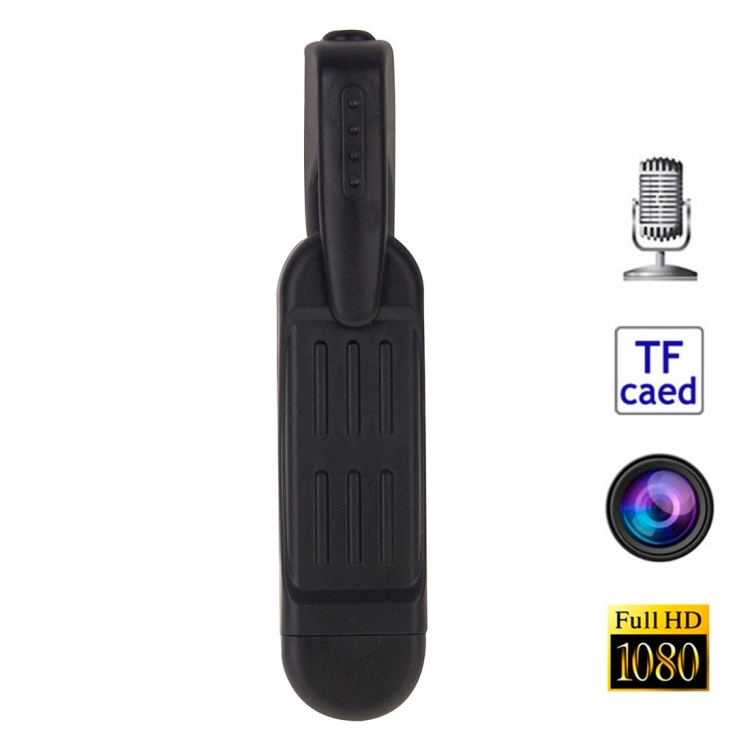 

T189 8MP Full HD 1080P Mini Pen Voice Recorder / Digital Video Camera with Clip, Support TF Card, TV Out(Black)