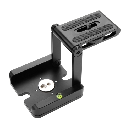 

CNC Aluminum Folding Quick Release Plate Stand Holder Tripod Z Flex Tilt & Ball Head(Black)