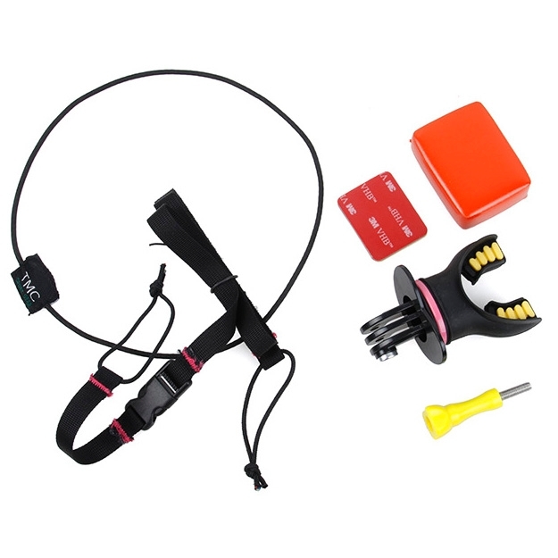 

TMC HR261 Surfing Shoot Mouth Mount for GoPro NEW HERO /HERO7 /6 /5 /4 /3+ /3 /2 /1, Fit Surfing and Diving Sports