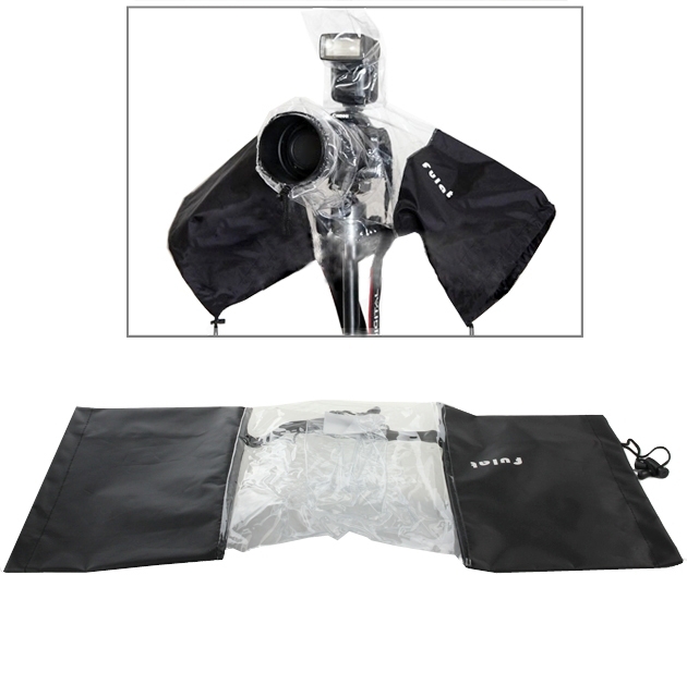 

Anti-Rain Cover with up to 20cm Lens & 15cm Flashlight Cover for SLR Camera(Black)