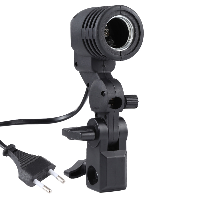 

E27 AC Socket Studio Light Mount Stand Umbrella Holder(Black)