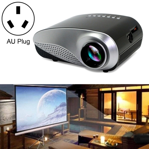 

1080P HD Mini LED Projector for Home Multimedia Cinema, Support AV / TV / VGA / USB / HDMI / SD, AU Plug (Black)