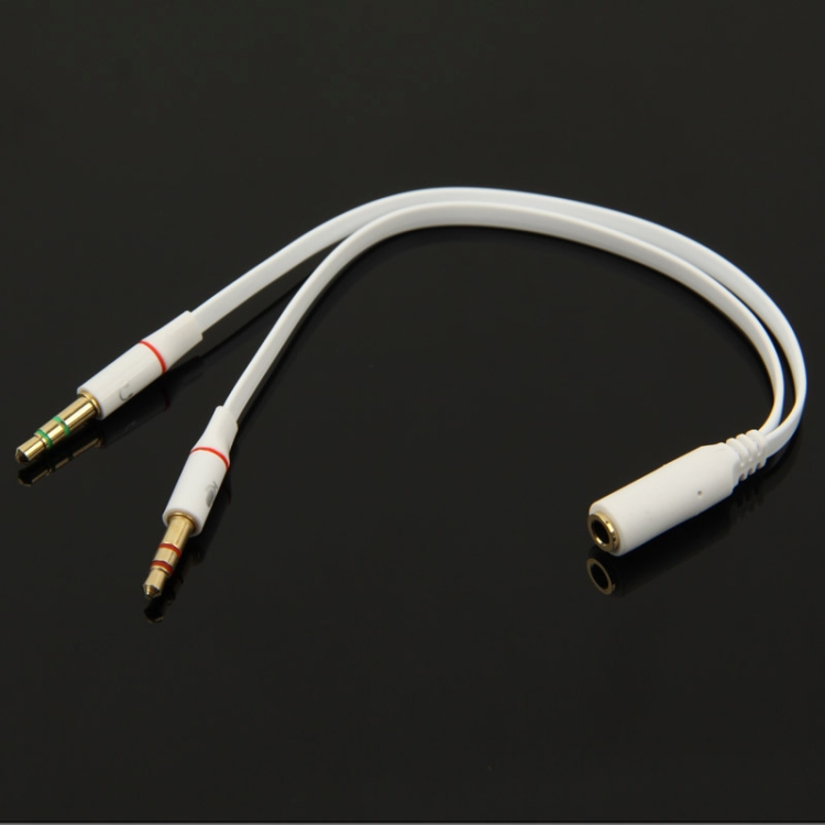 

3.5mm female to 3.5mm Male Microphone Jack + 3.5mm Male Earphone Jack Adapter Cable