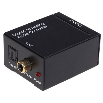 

Digital Optical Coax to Analog RCA Audio Converter(Black)