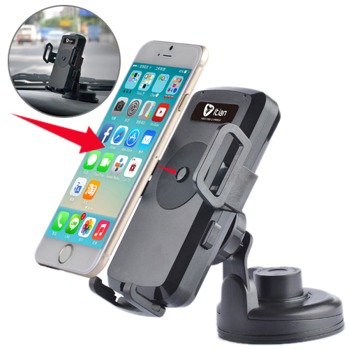 

Itian Universal 360 Degree Rotation Suction Cup Car Wireless Charger with Car Holder / Desktop Stand, For iPhone 8 / 8 Plus / X & iPhone 5 & 5S & 5C / iPhone 4 & 4S / Other Mobile Phones / MP4 / PDA, Width: 5.4cm - 8.4cm(Black)