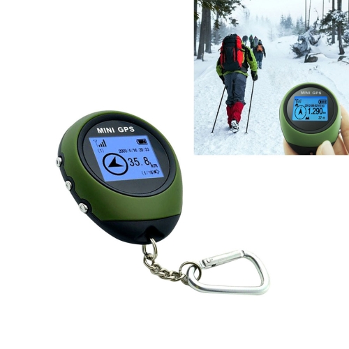 

Keychain Handheld Mini GPS Navigation USB Rechargeable Location Finder Tracker for Outdoor Travel(Green)