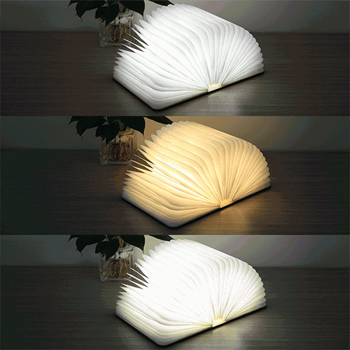 SUNSKY - Creative LED Flip Origami Book Lamp Nightlights, Warm White Light  + White Light