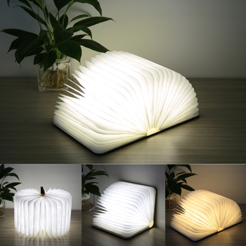 

Creative LED Flip Origami Book Lamp Nightlights, Warm White Light + White Light, FS-LED01 500 lumens