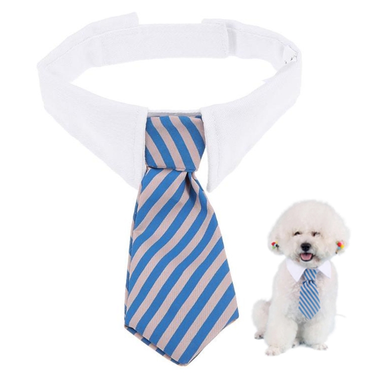 

Pet Dog Bow with Hook Loop Sticky(Blue)