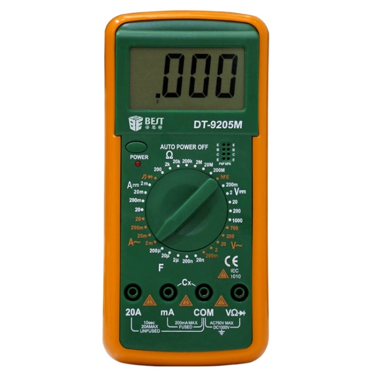 

BEST 9205M 9V Handheld LCD Screen Digital Multimeter with Buzzer Test Meter