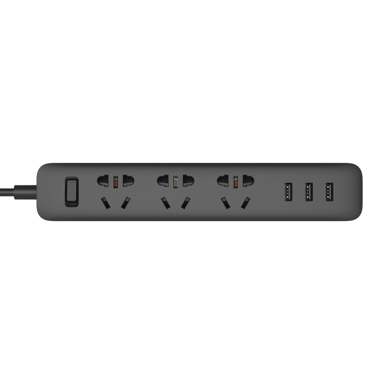 

Original Xiaomi Mi Power Strip Patch Board USB3.0 2A Speed Charger Mini Patch board Converter, Cable Length: 1.8M(Black)