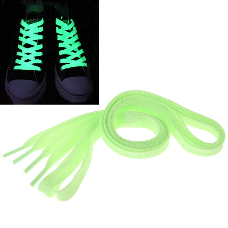 

2 PCS Fashion Sports Fluorescent Color Flat Shoelaces(Green)