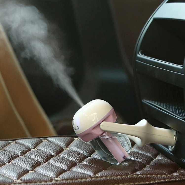 

Nanum 50mL 180 Degree Rotation Aromatherapy Air Purifier Humidifier with Light, only for DC 12V Car Auto(Pink)