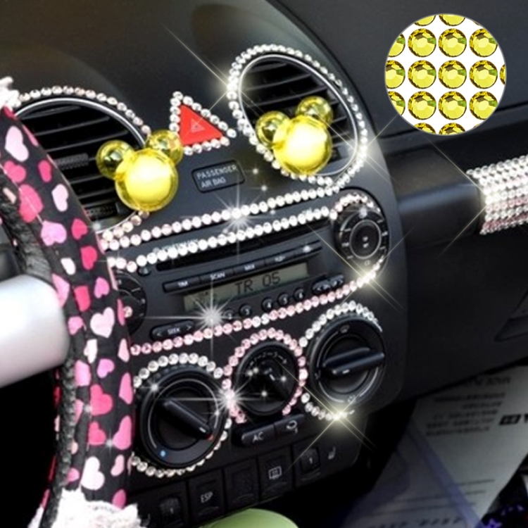 

468pcs Glitter Crystal Diamond Decoration / Shining Rhinestone Sticker for DIY Ornament(Yellow)