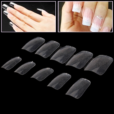 

Display Sticks Fake Nail Art Tips Sticks Polish Practice, 500pcs in one packaging, the price is for 500pcs(Transparent)