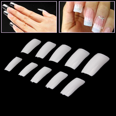 

Display Sticks Fake Nail Art Tips Sticks Polish Practice, 500pcs in one packaging, the price is for 500pcs(White)