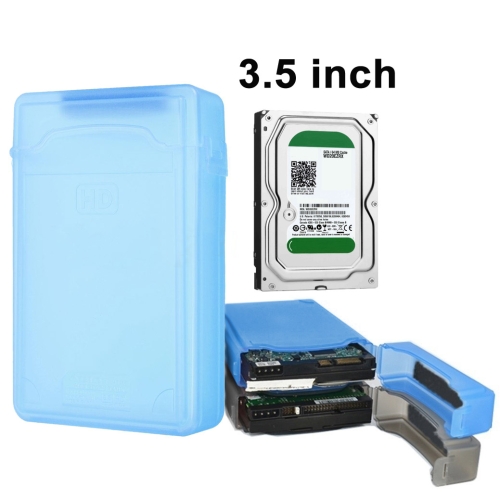 

3.5 inch Hard Drive Disk HDD SATA IDE Plastic Storage Box Enclosure Case(Baby Blue)