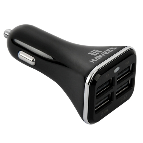 

[UK Stock] HAWEEL Universal 5V 6.8A 4 USB Ports Car Charger for Smartphone / Tablet PC(Black)