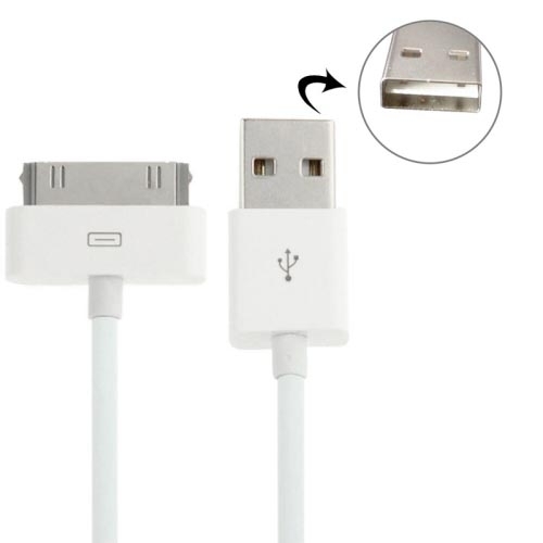 

3m USB Double Sided Sync Data / Charging Cable, For iPhone 4 & 4S / iPhone 3GS / 3G / iPad 3 / iPad 2 / iPad / iPod Touch(White)