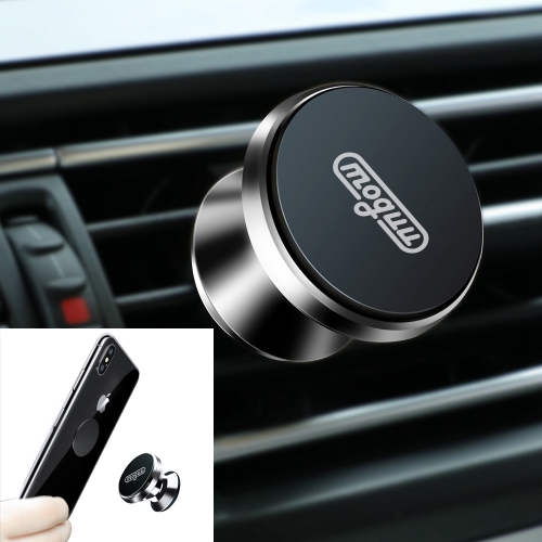 

JOYROOM MOGUU MG-ZS001 360 Degrees Rotation Aluminium Alloy + Silicone + Magnet Car Air Outlet Magnetic Holder, For iPhone, Galaxy, Huawei, Xiaomi, HTC and Other Smartphones(Black)