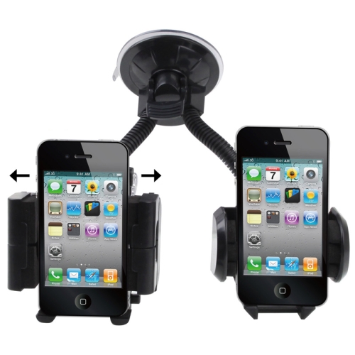 

360 Degree Rotation Universal Scalable Car Holder, For iPhone, Galaxy, Sony, Lenovo, HTC, Huawei, and other Smartphones of Width: 5.5-11.5cm(Black)