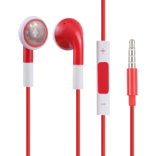 

Double Color 3.5mm Stereo Earphone with Volume Control and Mic, For iPad, iPhone, Galaxy, Huawei, Xiaomi, LG, HTC and Other Smart Phones(Red)
