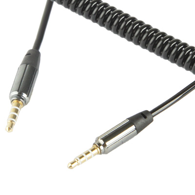 

3.5mm Jack Reel Earphone Cable, Length: 15cm - 150cm(Black)