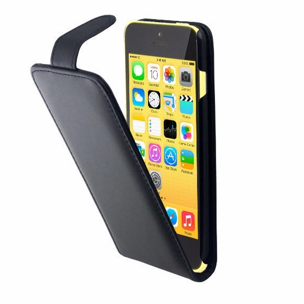 

Vertical Flip Leather Case for iPhone 5C(Black)
