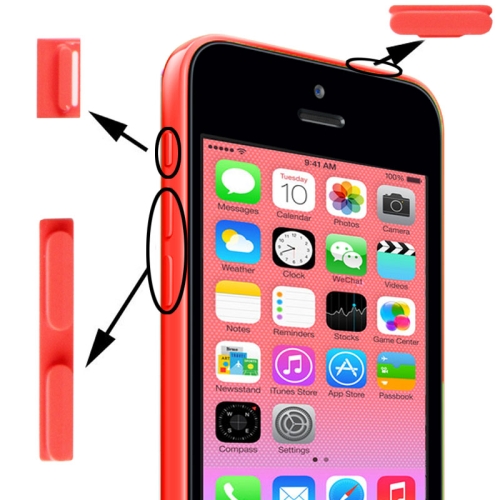 

3 in 1 (Mute Button + Power Button + Volume Button) for iPhone 5C, Pink