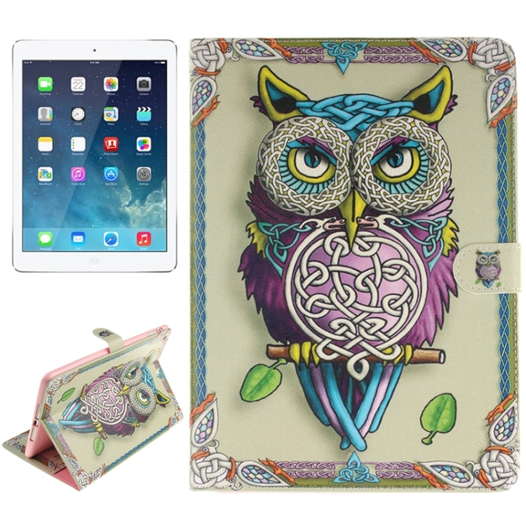 

Owl Pattern Leather Case with Holder & Card Slots & Wallet for iPad 9.7 (2018) & iPad 9.7 (2017) & Pro 9.7 inch & Air 2 & Air