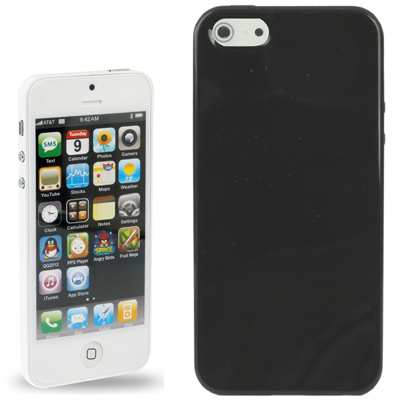 

High Quality Smooth Surface Translucent TPU Shell for iPhone 5(Black)