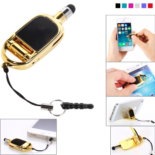 

Multi-functional High-Sensitive Capacitive Stylus Pen / Touch Pen with Mobile Phone Holder, For iPhone, Galaxy, Huawei, Xiaomi, LG, HTC and Other Smart Phones(Gold)