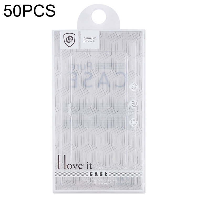 

50 PCS Fashion Blister Plastic Retail Packaging Box for iPhone 5 & 5S & SE and Other Same Size Mobile Phone Case, Size: 18cm x 10.3cm x 1.9cm