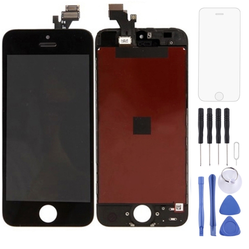 

LCD Screen and Digitizer Full Assembly with Frame for iPhone 5(Black)