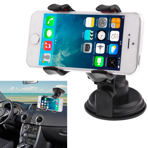 

Universal 360 Degree Rotation Suction Cup Car Holder / Desktop Stand, Size Range less than 9 inch, For iPhone, Galaxy, Huawei, Xiaomi, Lenovo, Sony, LG, HTC and Other Smartphones(Black)