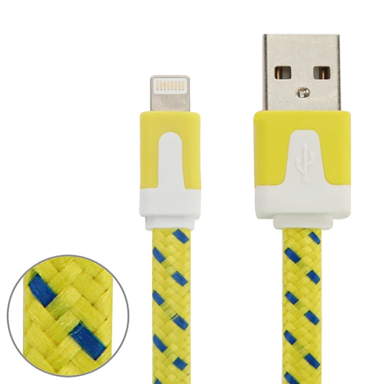 

1m Woven Style 8 Pin to USB Data / Charging Cable, For iPhone XR / iPhone XS MAX / iPhone X & XS / iPhone 8 & 8 Plus / iPhone 7 & 7 Plus / iPhone 6 & 6s & 6 Plus & 6s Plus / iPad(Yellow)